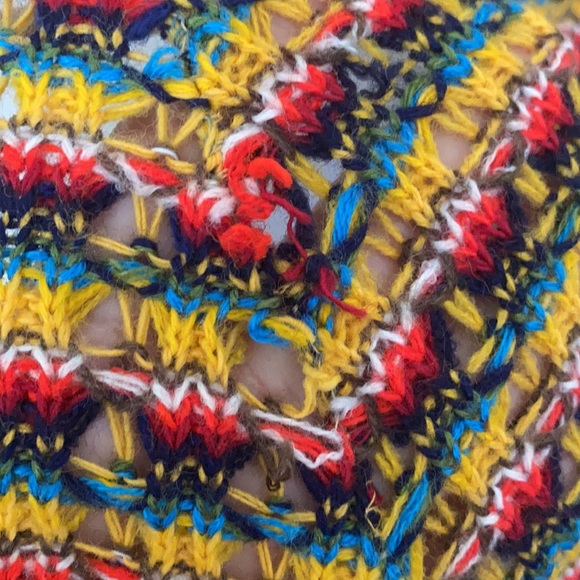 Vintage Orlon Knitted Button Down Poncho Shawl Cape Wrap - Picture 13 of 15